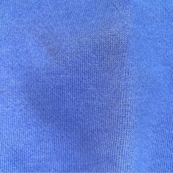 Hanes Blue Crewneck Sweater with Ribbed Cuffs made in USA - Picture 4 of 7